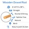Wooden Dowel Rods 2-1/4 inch Thick, Multiple Lengths Available, Unfinished Sticks Crafts & DIY | Woodpeckers